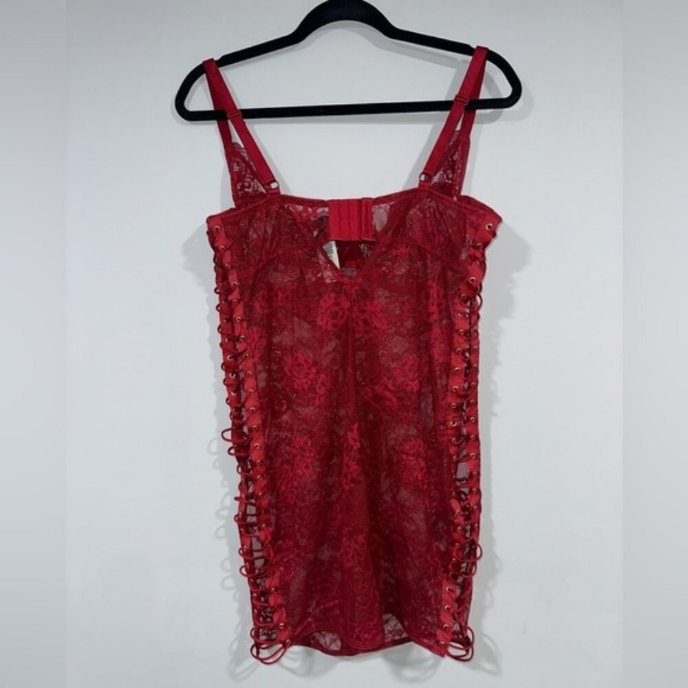 SOLD NWT -Laced Up Lace Chemise and Underwear - Picture 4 of 8